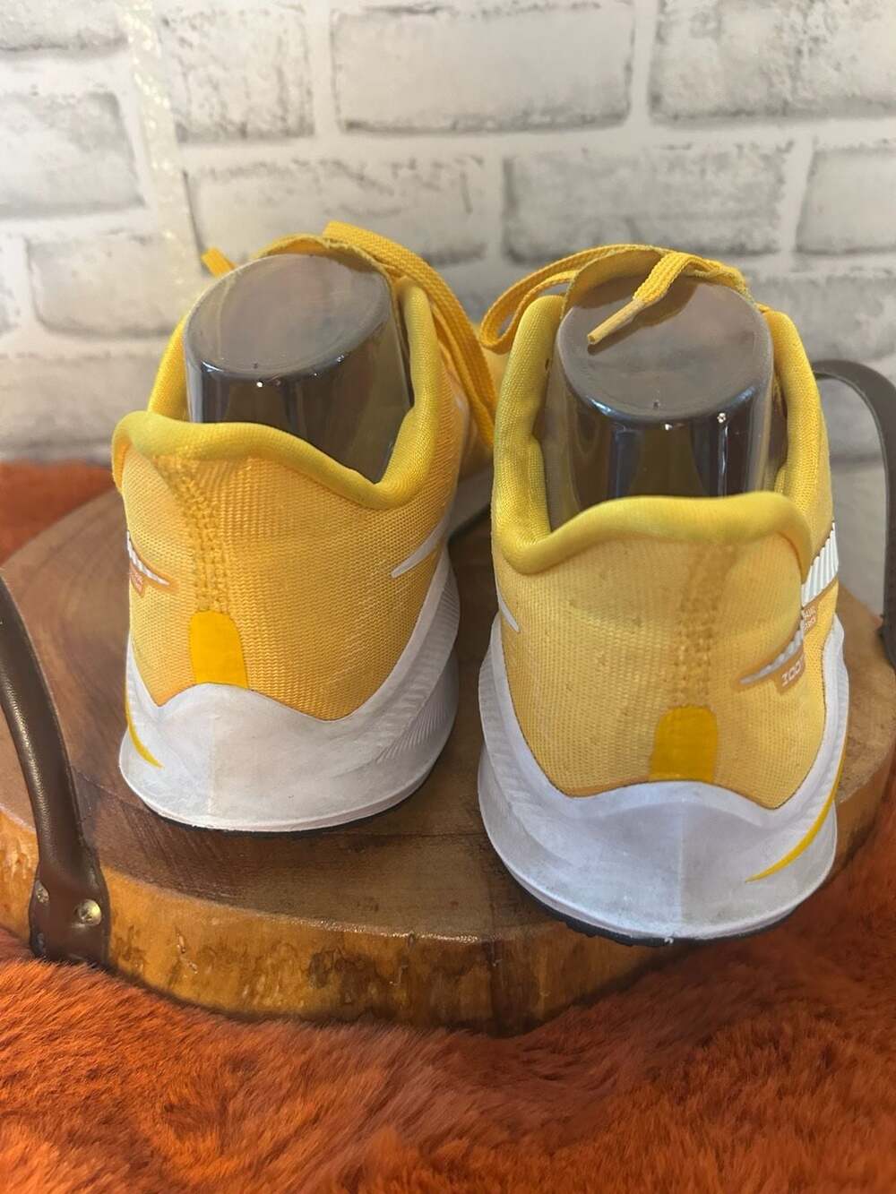 Nike Air Zoom Pegasus 36 TB Yellow and White Running Shoes - Picture 3 of 6